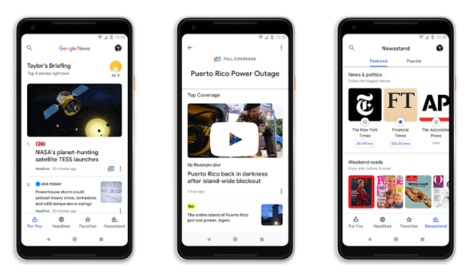 새롭게 개편된 구글 뉴스 / 사진 = 구글