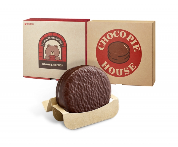 그린패키징 공모전에서 최우수상을 수상한 오리온 '디저트 초코파이' 종이 트레이. 사진=오리온