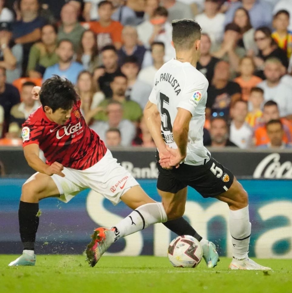 이강인(왼쪽) 선수. 사진=RCD 마요르카 공식 SNS.