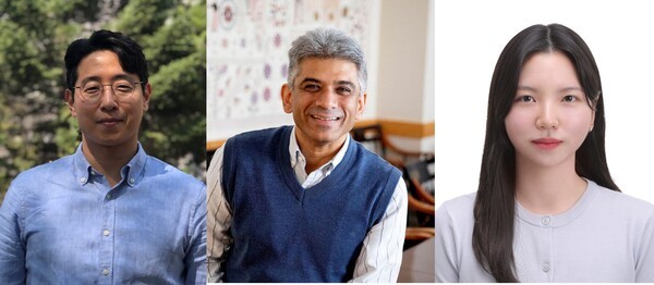 김진호(왼쪽) 고려대학교 보건정책관리학부 교수, 수브라마니안 하버드대 보건대학원 교수, 궈근영 고려대 석사과정생. 사진=고려대