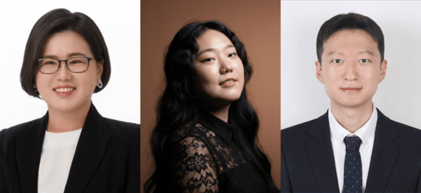 신주영(왼쪽) 성균관대학교 약학대학 교수, 최은영 박사, 조용태 석박사통합과정생. 사진=성균관대